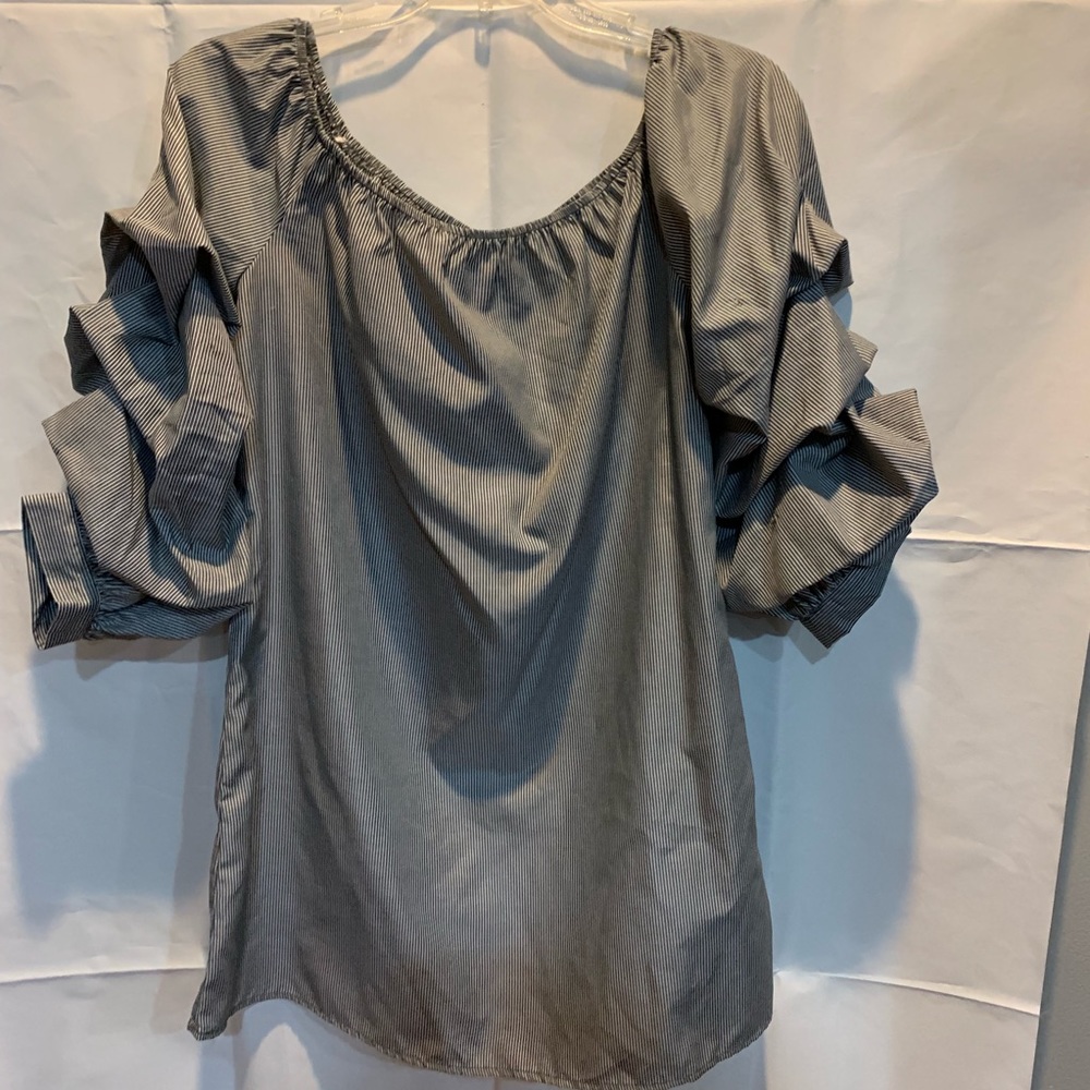 bleuh ciel puff sleeve off shoulder